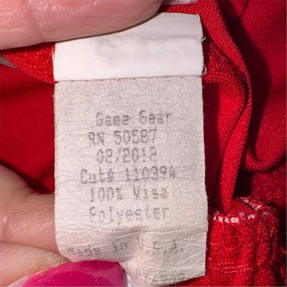 Game Gear Vintage Basketball Shorts Men's Size Large Athletic Red Stripes Y2K‎